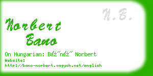 norbert bano business card